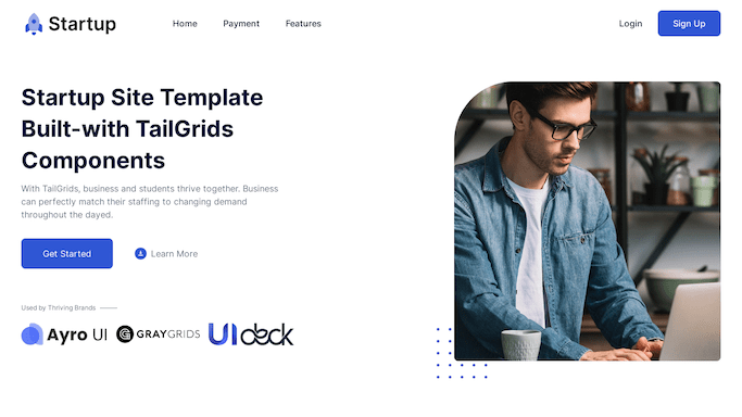 TailGrids - Startup Site Template